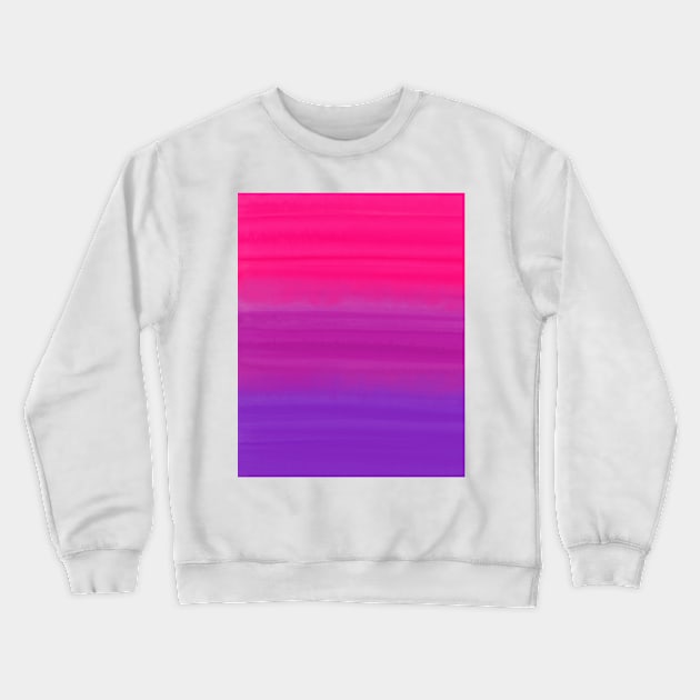 Hot pink and purple watercolor gradient artwork Crewneck Sweatshirt by Doodle Intent